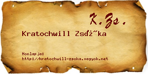 Kratochwill Zsóka névjegykártya